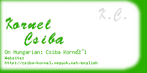 kornel csiba business card